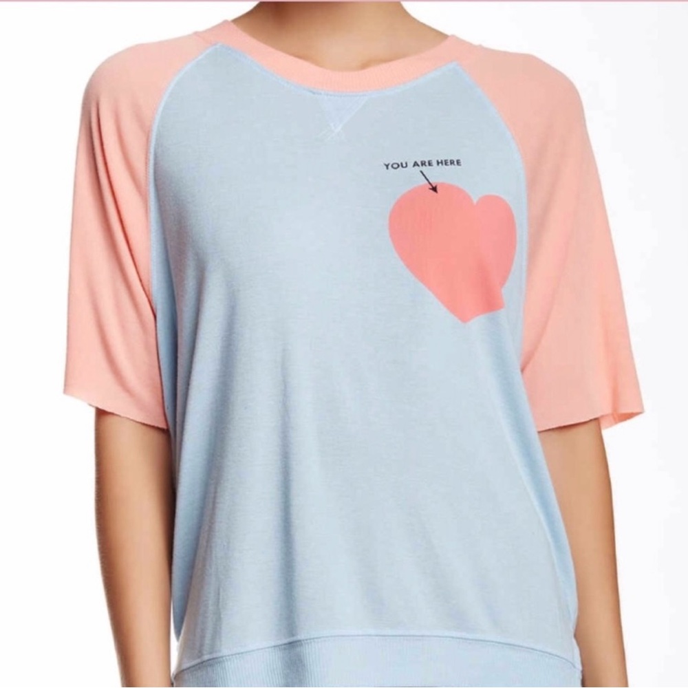 Wildfox “You are Here” Heart Sweater